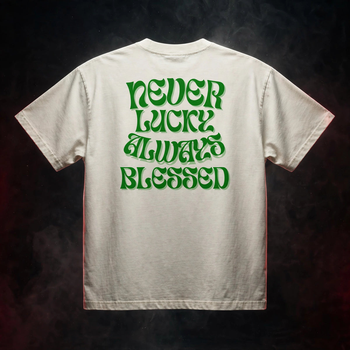 ALWAYS BLESSED Faded T-Shirt — dark streetwear studio photo