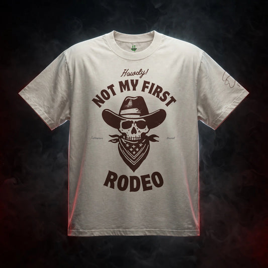 RODEO Faded T-Shirt — dark streetwear studio photo