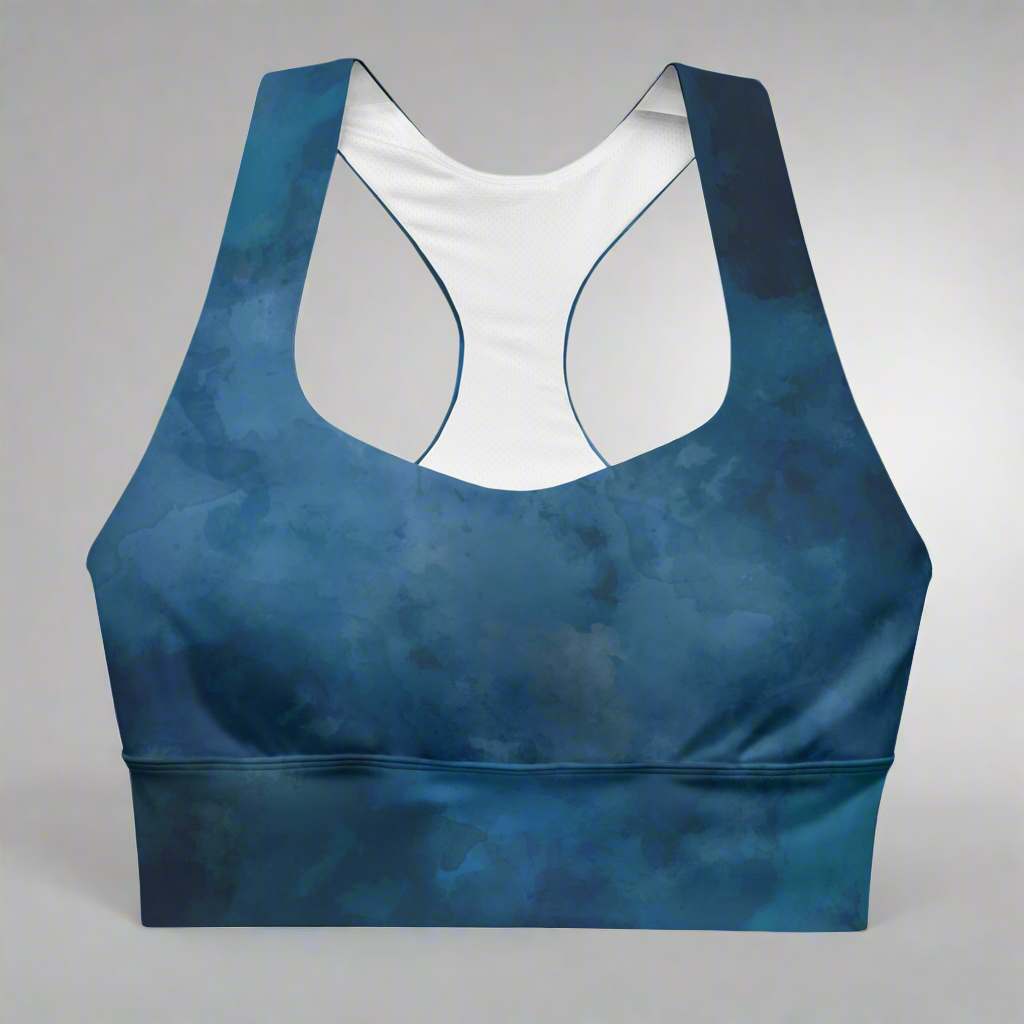 NAVY DYE Longline Sports Bra