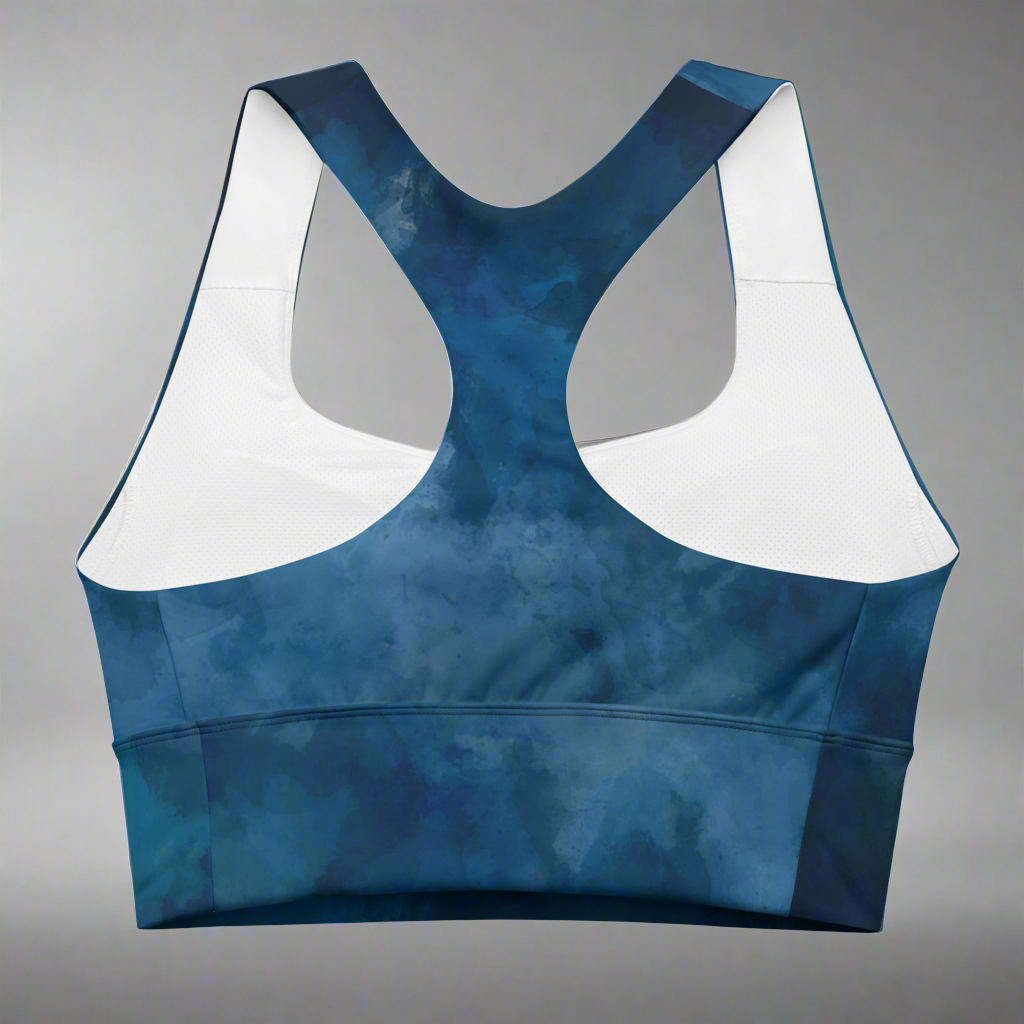 NAVY DYE Longline Sports Bra