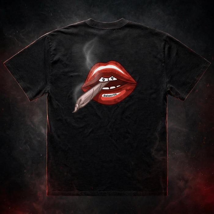 LIPS Faded T-Shirt — dark streetwear studio photo