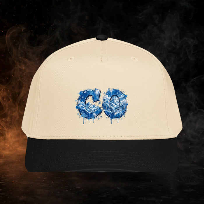 Colorado Streetwear 5 Panel Cap — dark streetwear studio photo