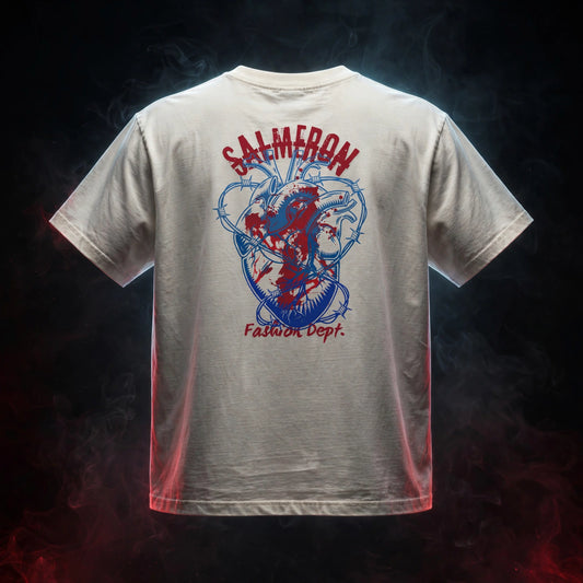 BLEEDING HEART Faded T-Shirt — dark streetwear studio photo